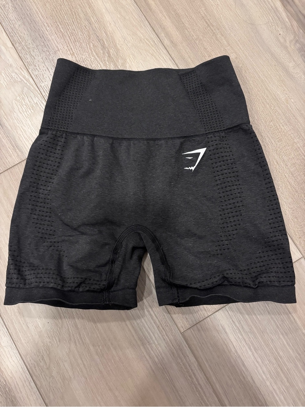 Gymshark Seamless High-Waist Black Bike Shorts with Logo